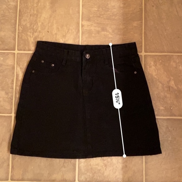 3 for $15! Shein Black Denim Skirt - Picture 6 of 6